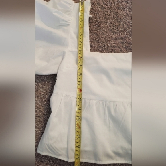 White Puff Sleeve Top - Picture 8 of 11